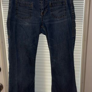 CAbi Deep Blue Capri Jeans